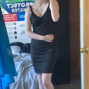 Contrast lace bodycon dress from romwe